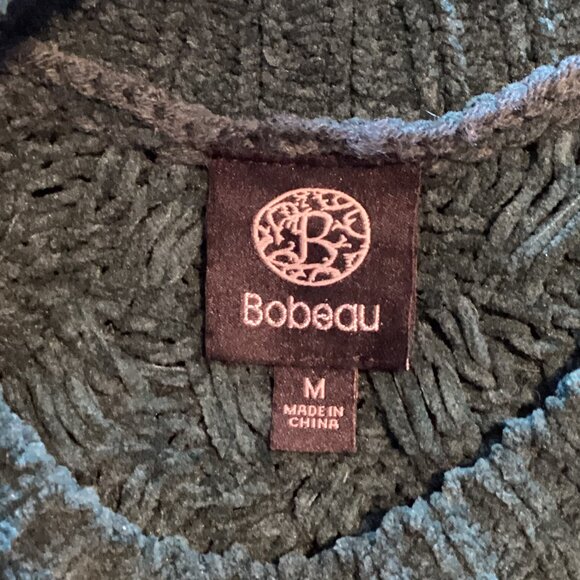 Bobeau Women's Dark Green Knit Sweater Size M Crew Neck 100% Polyester - Picture 5 of 6